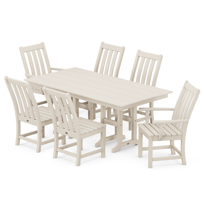 Polywood Vineyard 7-Piece Farmhouse Dining Set PWS693-1