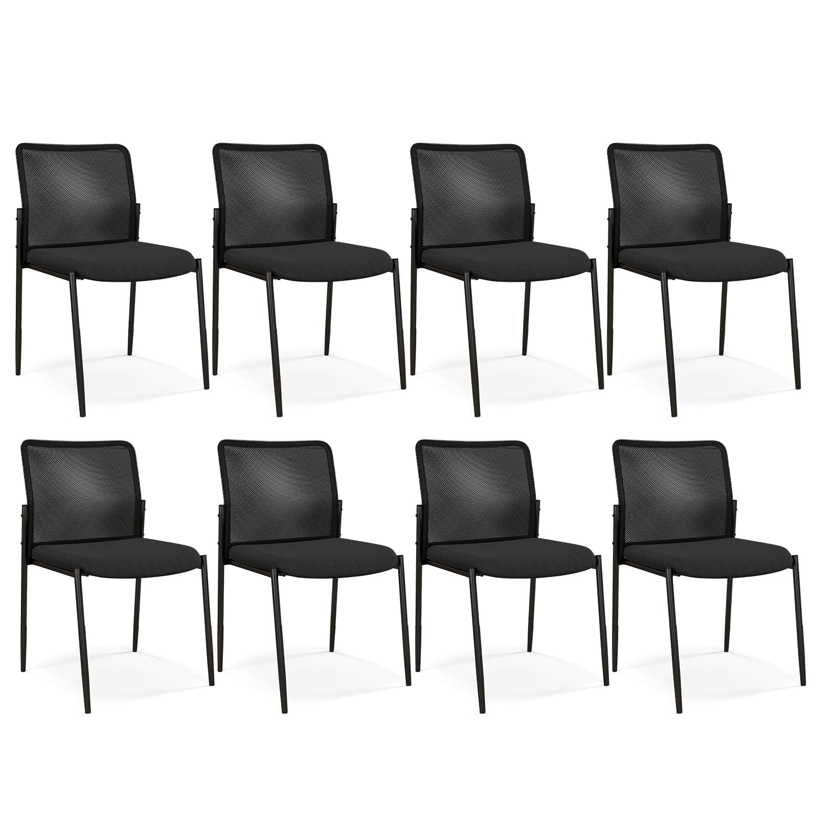 Giantex Waiting Room Chairs - Stackable Guest Chairs w/Ergonomic Backrest