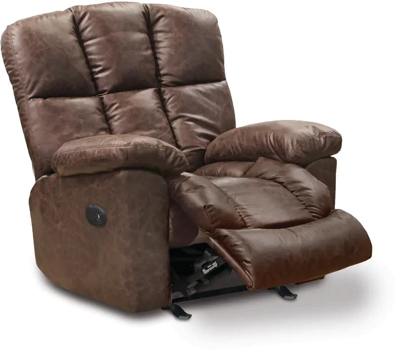 Mayfield Saddle Brown Power Rocker Recliner