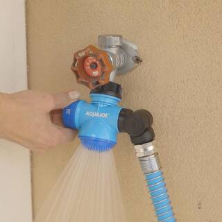 AQUA JOE Multi-Function Outdoor Faucet and Garden Hose Tap Connector SJI-MFGA1