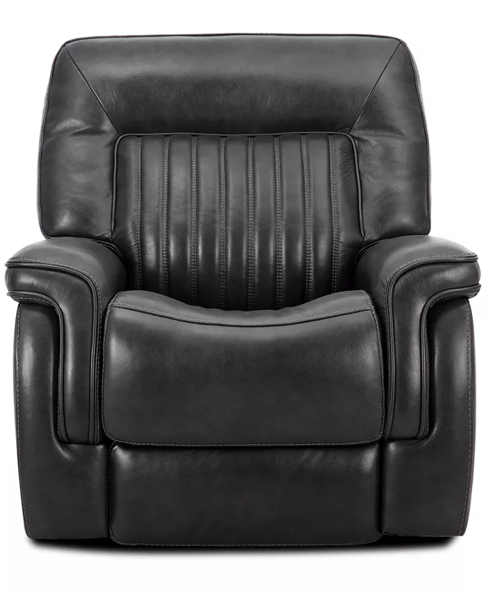 Furniture CLOSEOUT! Thaniel 38 Leather Power Glider Recliner