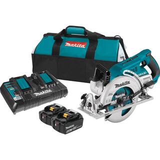 Makita 18V X2 LXT 5.0Ah Lithium-Ion (36V) Brushless Cordless Rear Handle 7-14 in. Circular Saw Kit XSR01PT