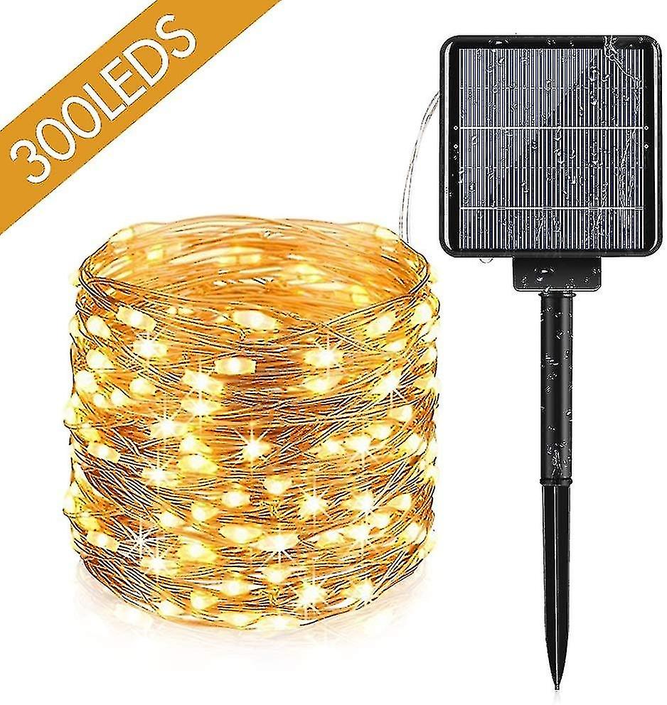 100 Leds Outdoor Solar String Lights With 8 Light Modes， Waterproof Solar String Light For