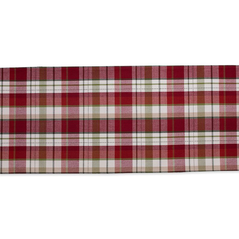 72 Table Runner with Reversible Trail Plaid Design