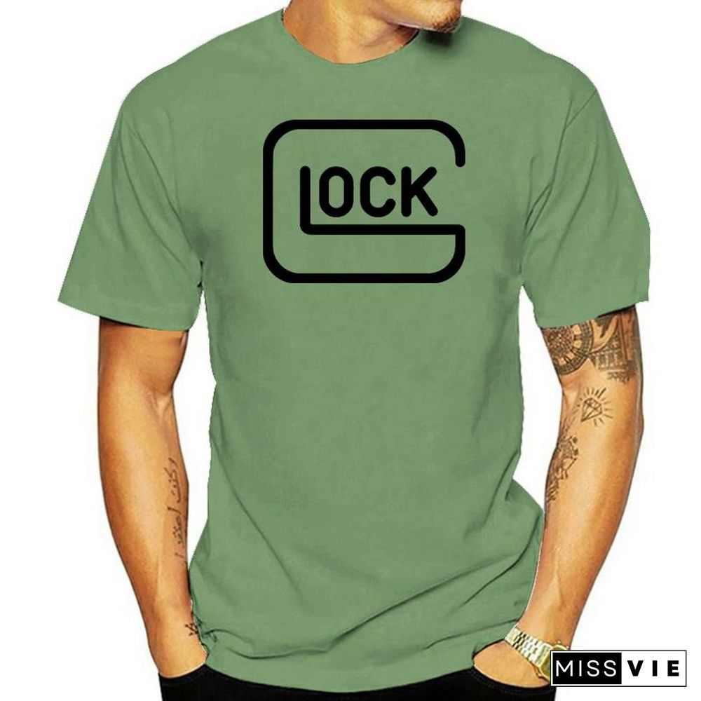 Pure Cotton Clothing T-Shirt Printed Short-Sleeved Glock Fashionable Male Clothing