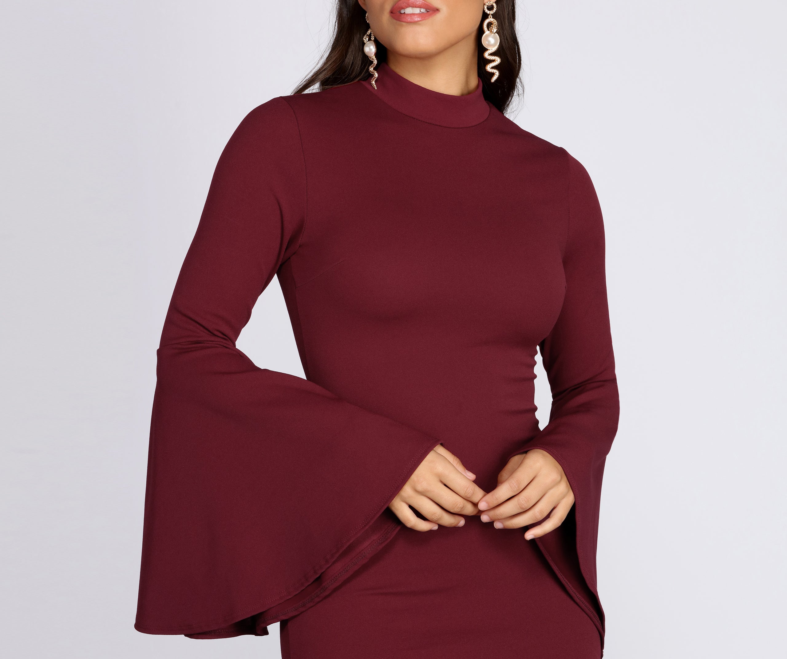 Bell Sleeve Mini Dress