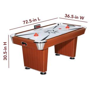 Hathaway Midtown 6 ft. Air Hockey Family Game Table w Electronic Scoring High-Powered Blower Strikers and Pucks BG1037