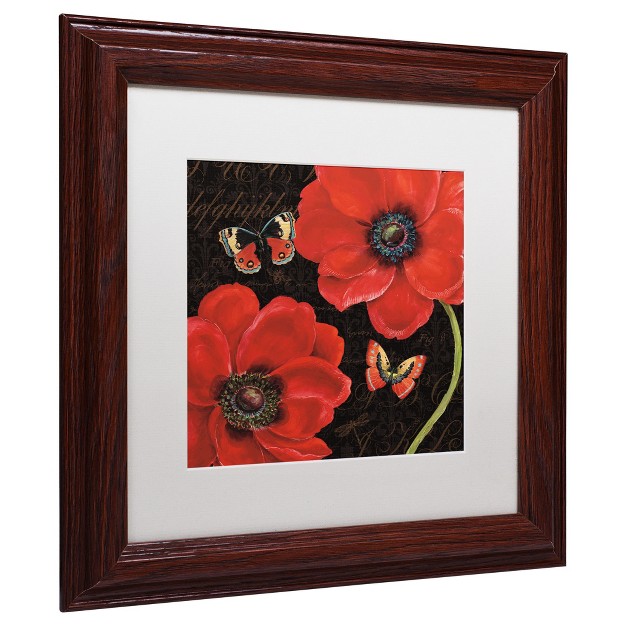 Trademark Fine Art daphne Brissonnet x27 petals And Wings Iii x27 Matted Framed Art