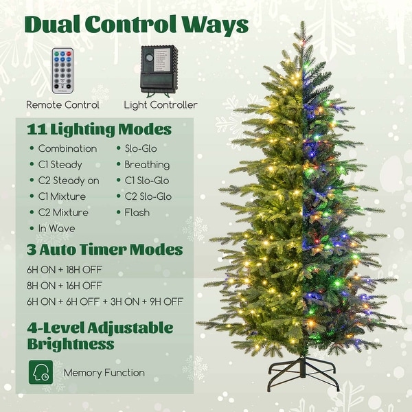 Costway 6/7.5/9 FT Artificial Christmas Tree with 714/1162/1770 Branch