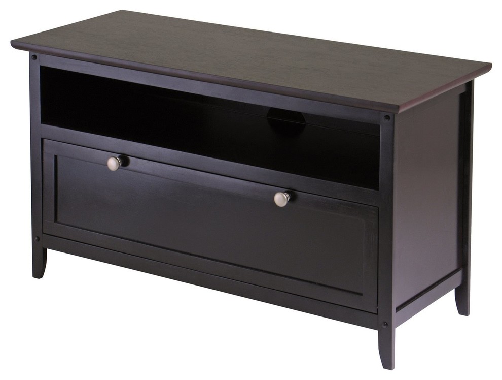 Winsome Wood Zuri Tv Stand   Transitional   Entertainment Centers And Tv Stands   by GwG Outlet  Houzz