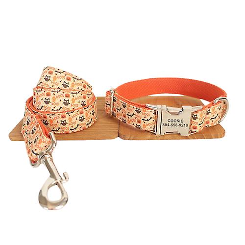 Halloween engraved dog collar