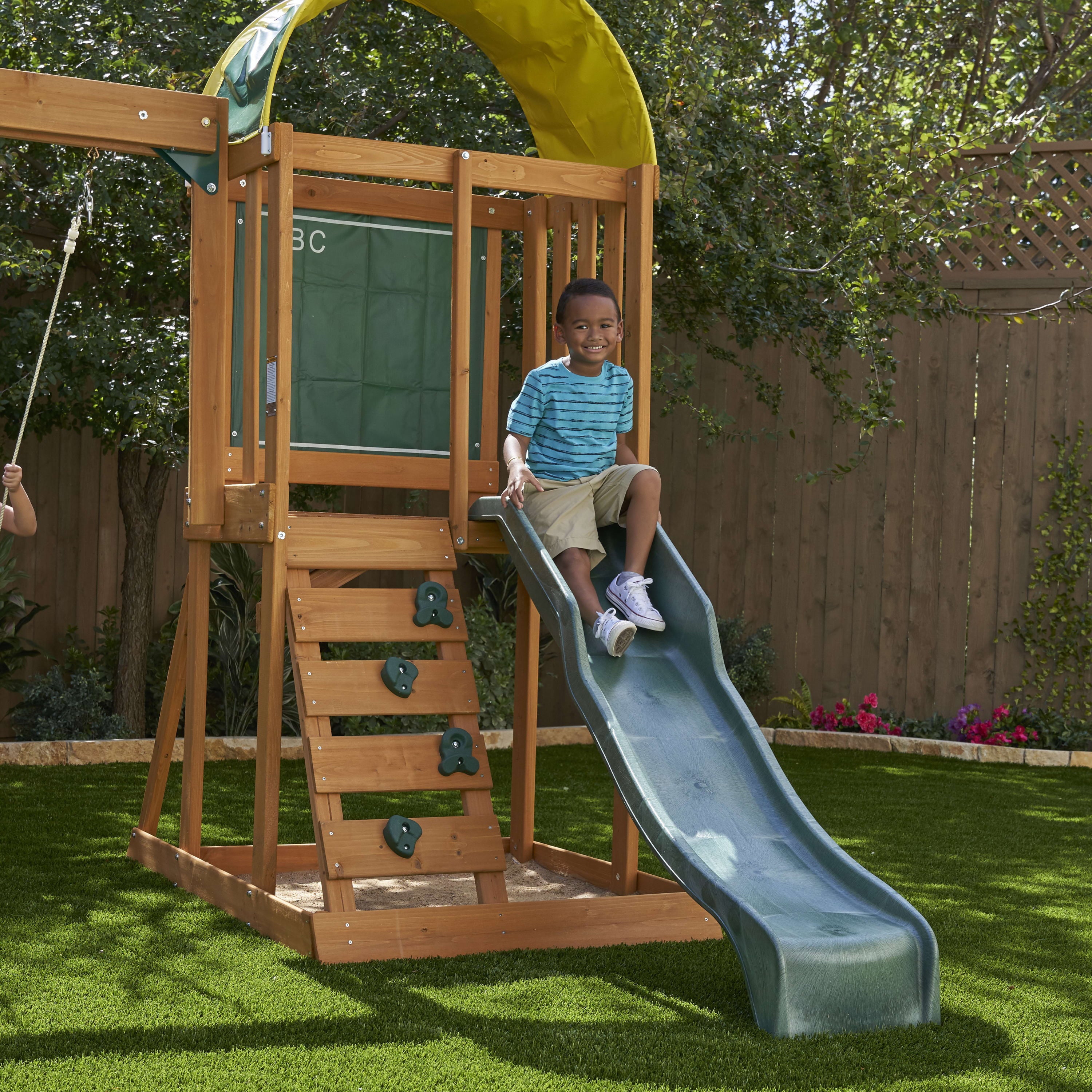 KidKraft Ainsley Fort Wooden Outdoor Playset/ Swing Set