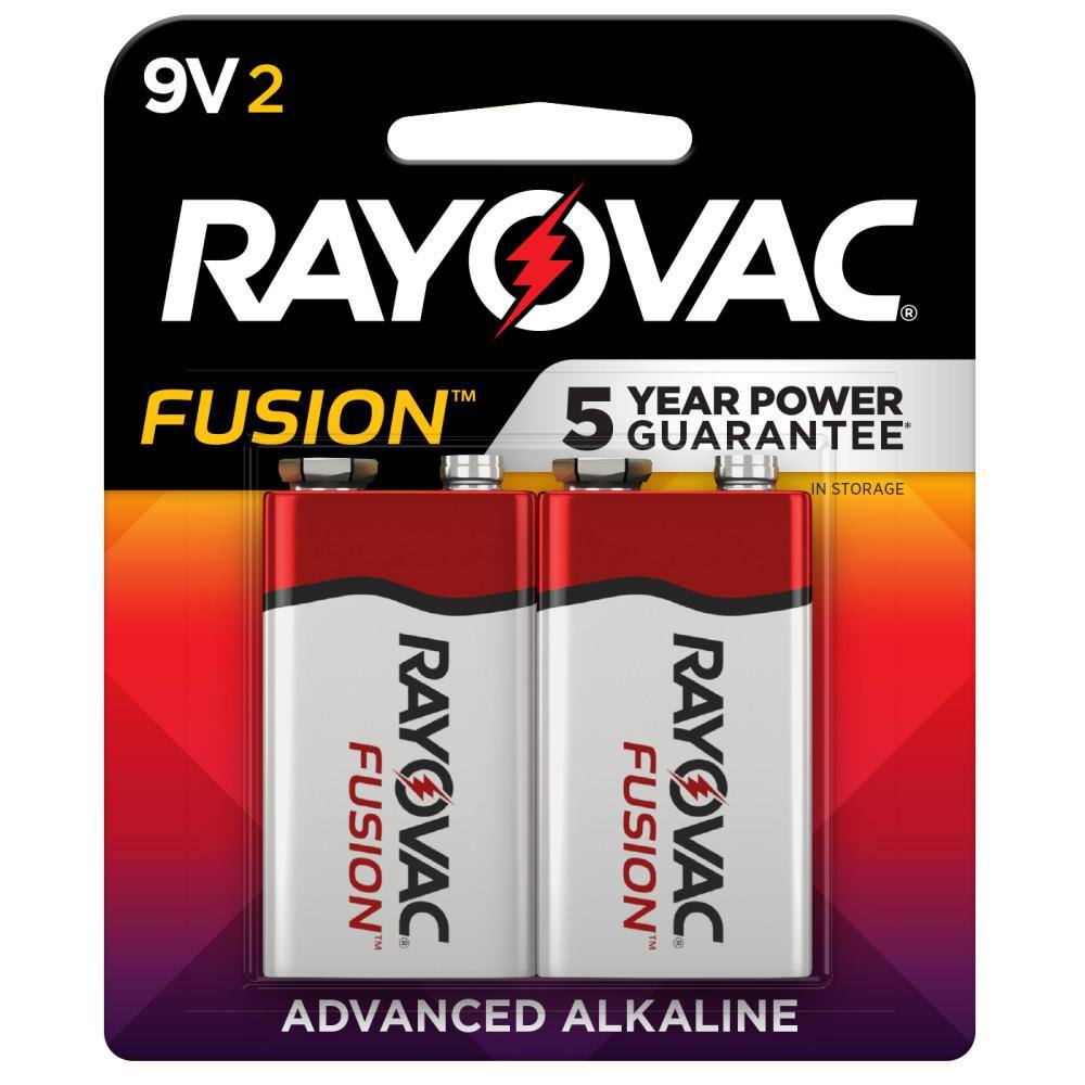 Rayovac Fusion 9-Volt Batteries Alkaline 9-Volt Batteries (2-Pack) A1604-2TFUS