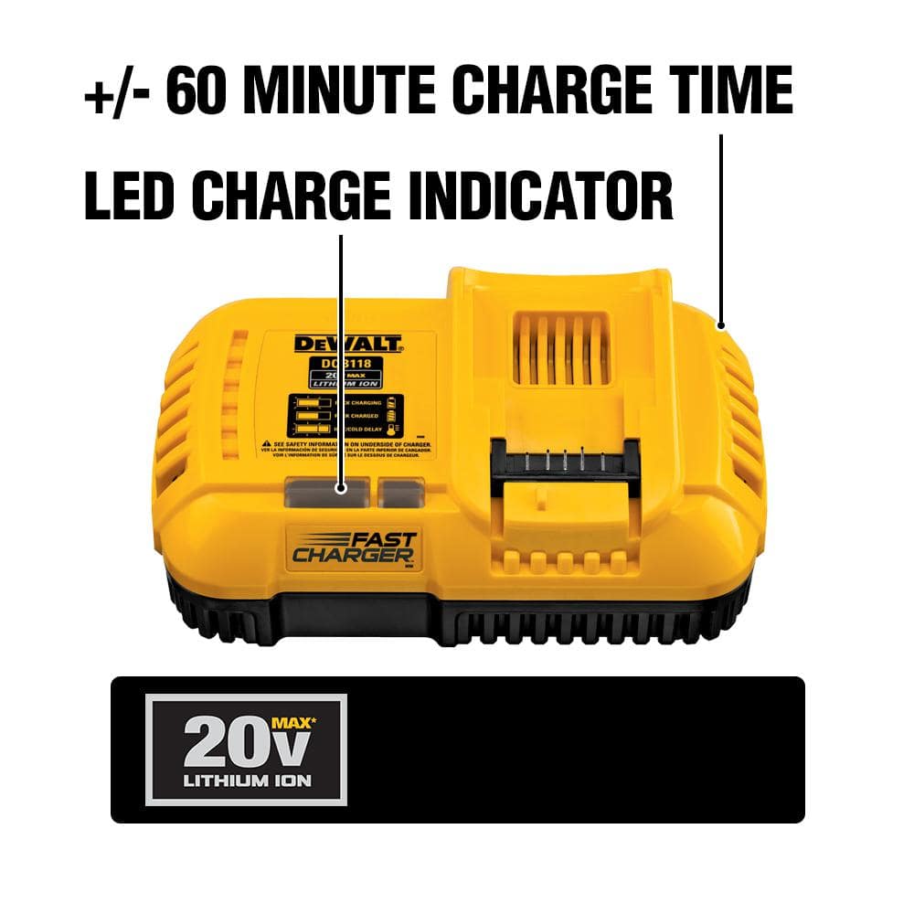 DEWALT 20V MAX Lithium-Ion Fan Cooled Fast Battery Charger DCB118