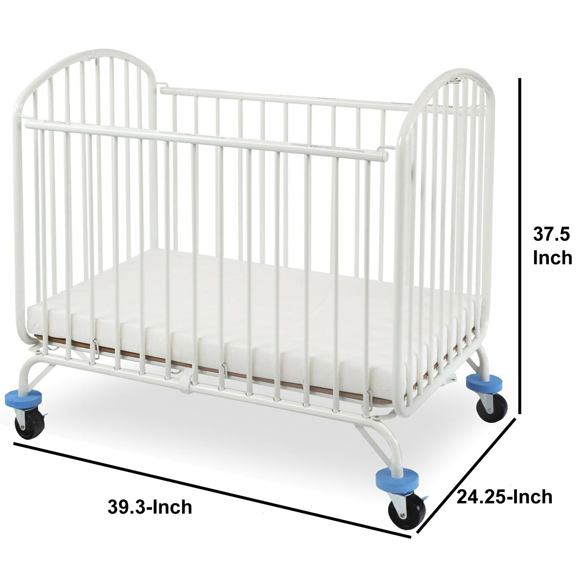 LA Baby The Folding Arched Mini/Portable Crib