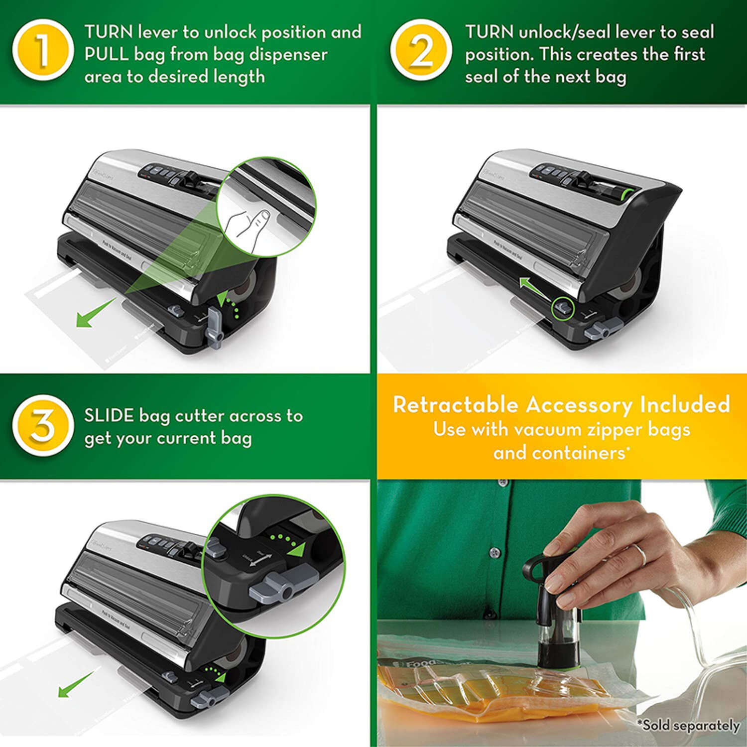 FoodSaver FM5000 Black Food Vacuum Sealer