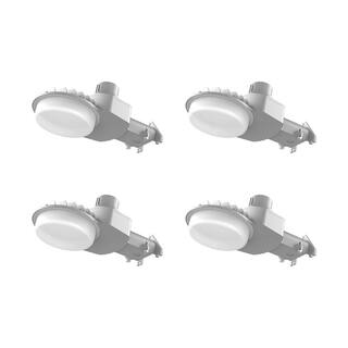 Commercial Electric 400W Equivalent Integrated LED Gray Dusk to Dawn Outdoor Area Light 9000 Lumens (4-Pack) ASTR75-PC-4K-GR-4PK