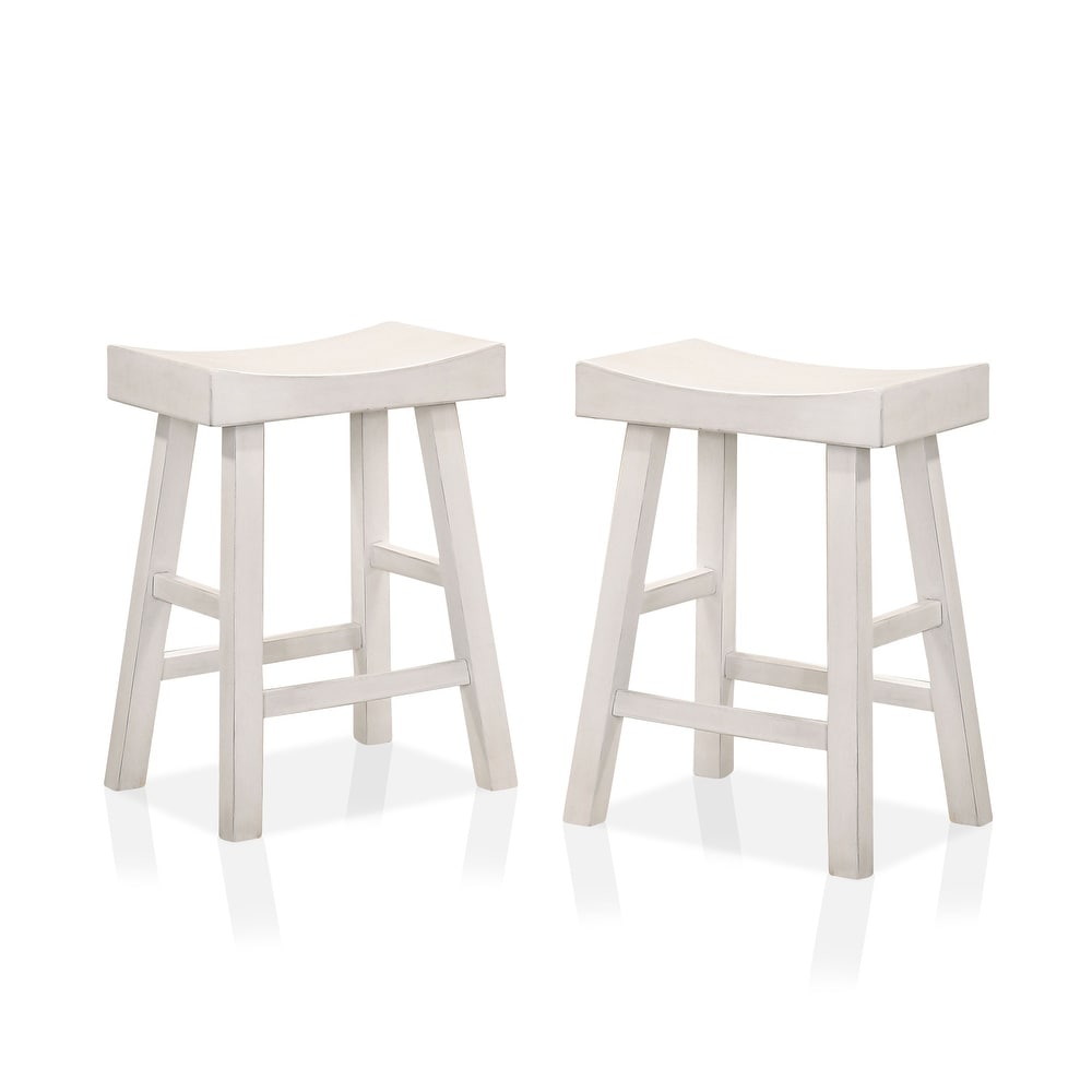 Howler Transitional 24 inch Saddle Stool (Set of 2) by Furniture of America