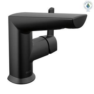 Delta Galeon Single Handle Single Hole Bathroom Faucet with Metal Pop-Up Assembly in Matte Black 572-BLMPU-DST