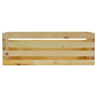 Crates  Pallet 27 in. x 12.5 in. x 9.5 in. X-Large Wood Crate (2- Pack) 94646