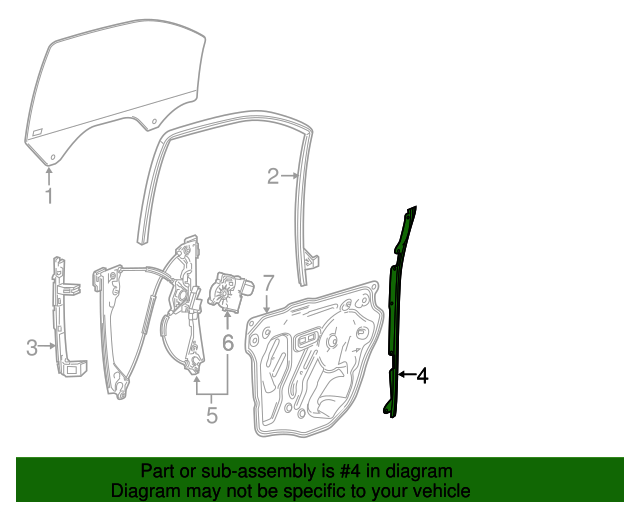 Genuine OE GM Front Weather-Strip - 23316680