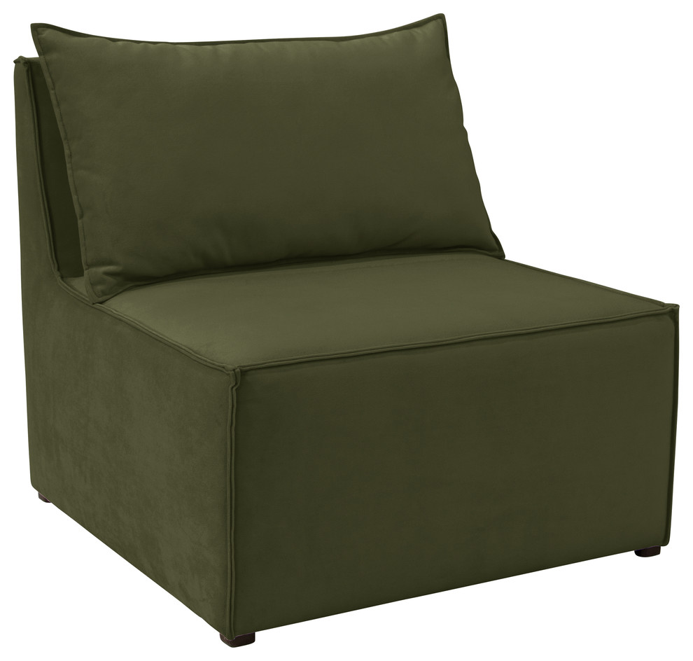 Perry French Seamed Armless Chair   Transitional   Armchairs And Accent Chairs   by Skyline Furniture Mfg Inc  Houzz