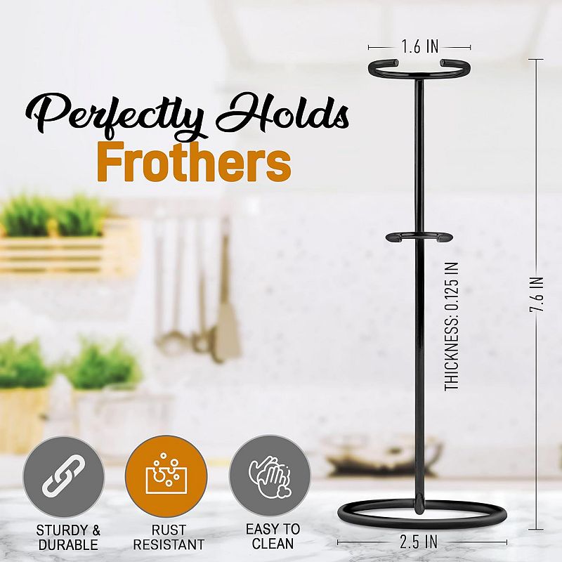 Stainless Steel Original Frother Stand Holds Multiple Types Of Coffee Frothers