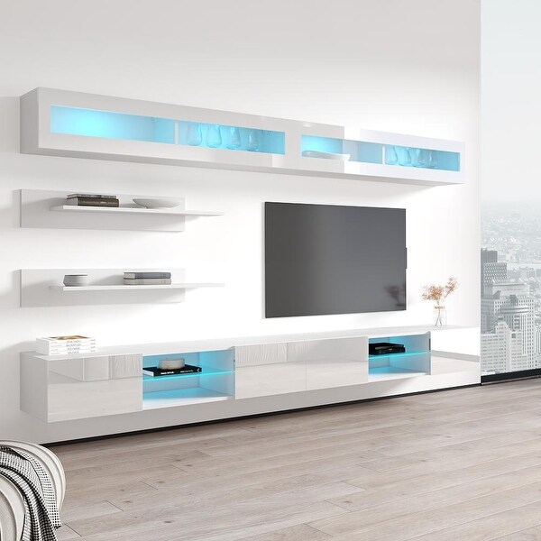 Fly I2 33TV Wall Mounted Floating Modern Entertainment Center