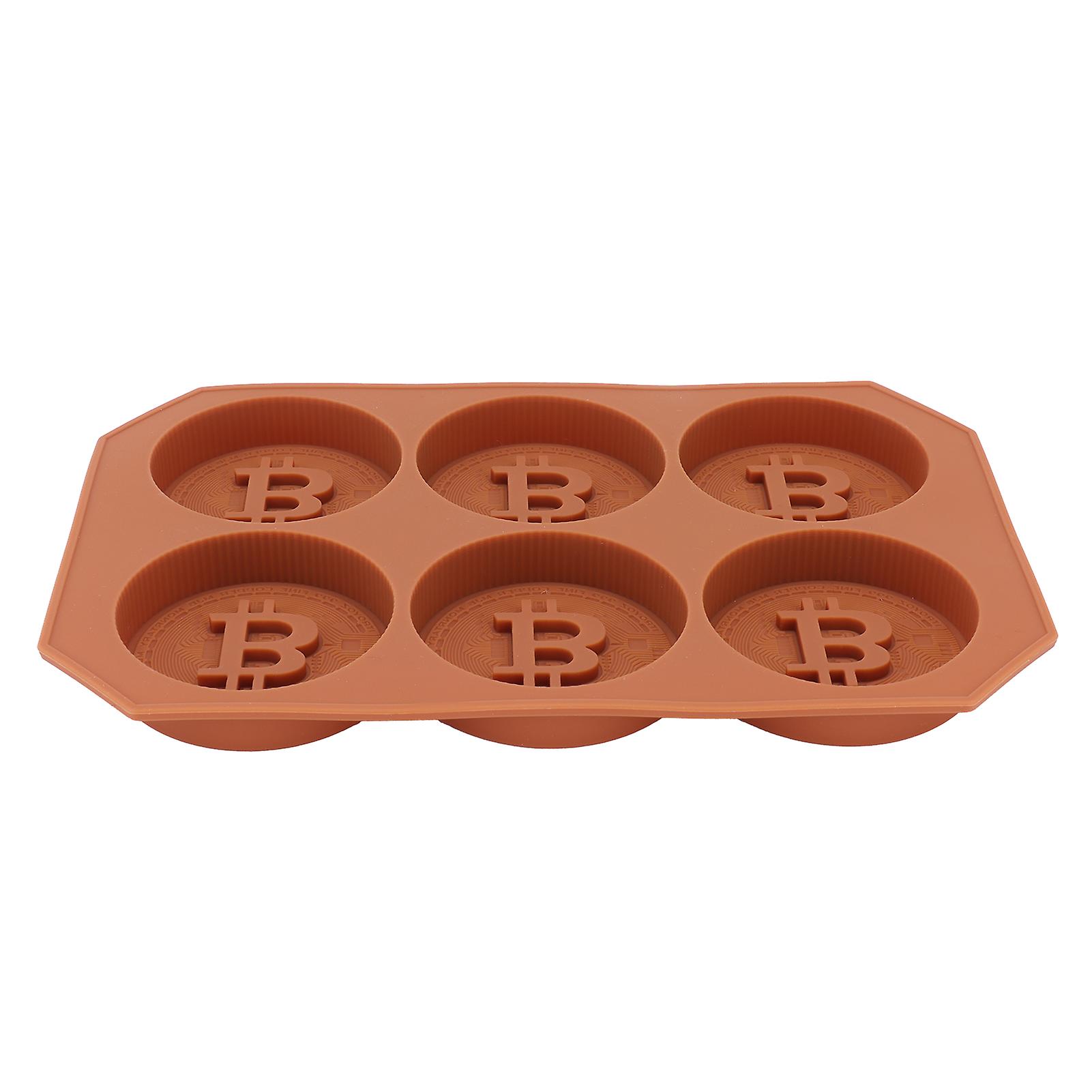 Cake Mold， Diy Bitcoin Virtual Coin Silicone Chocolate Mold Easy To Demold Flexible Candy Mold Baking Tools For Cake， Cookie， Chocolate