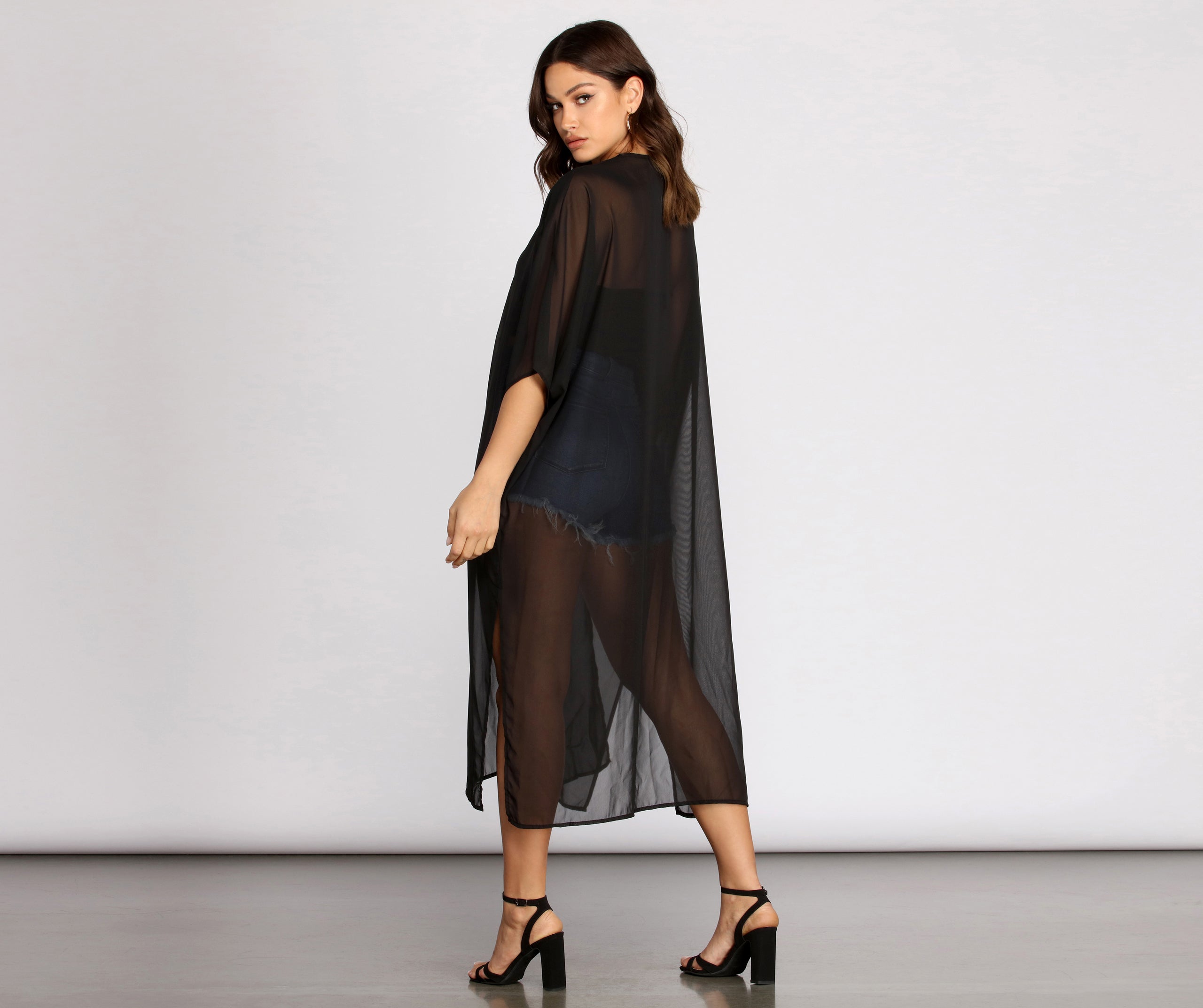 Layered In Style Chiffon Kimono