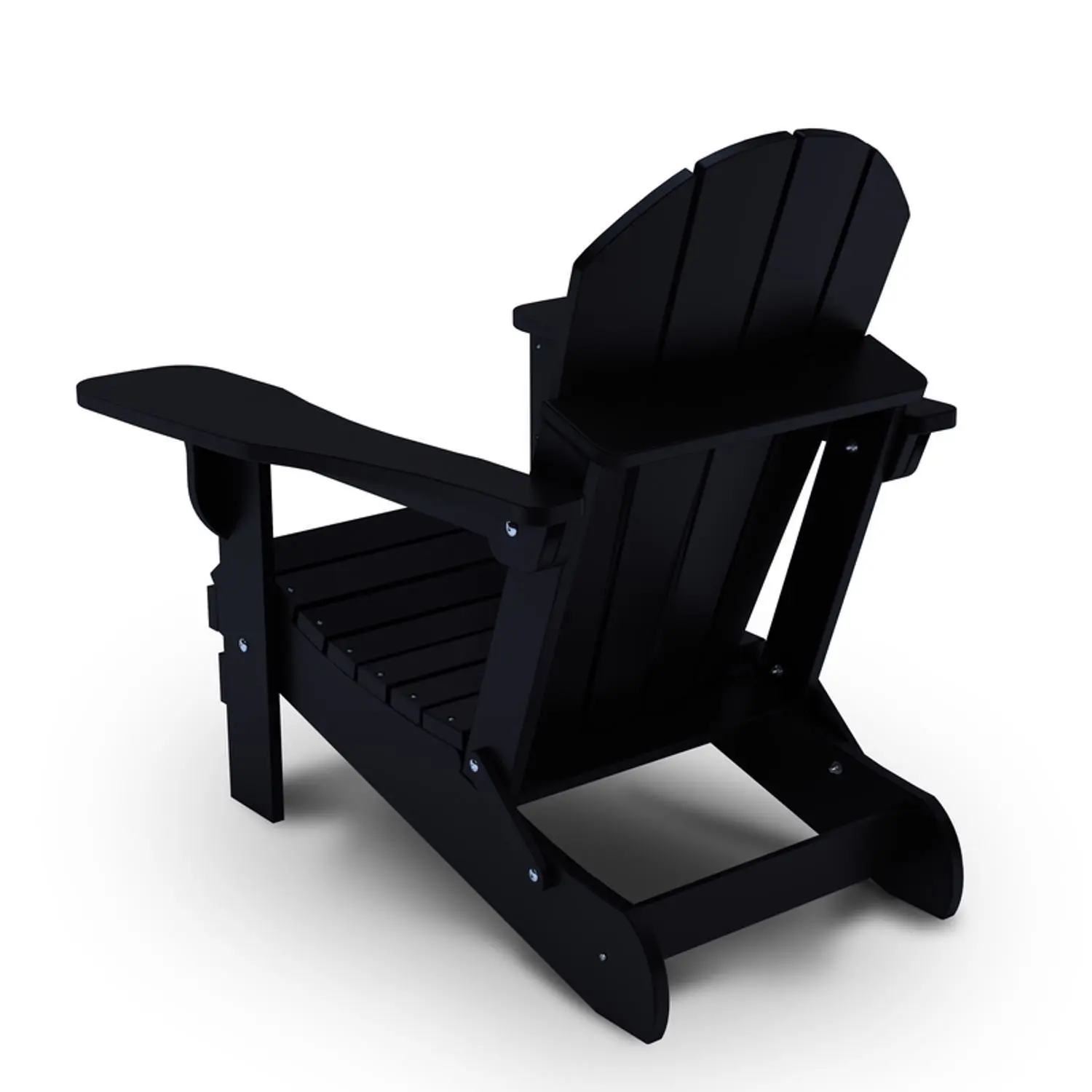 Leisure Line Black HDPE Frame Adirondack Chair