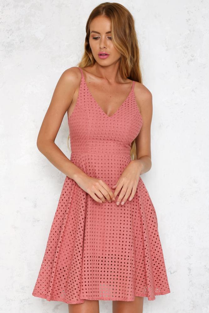 Kisses From Rome Dress Dark Blush