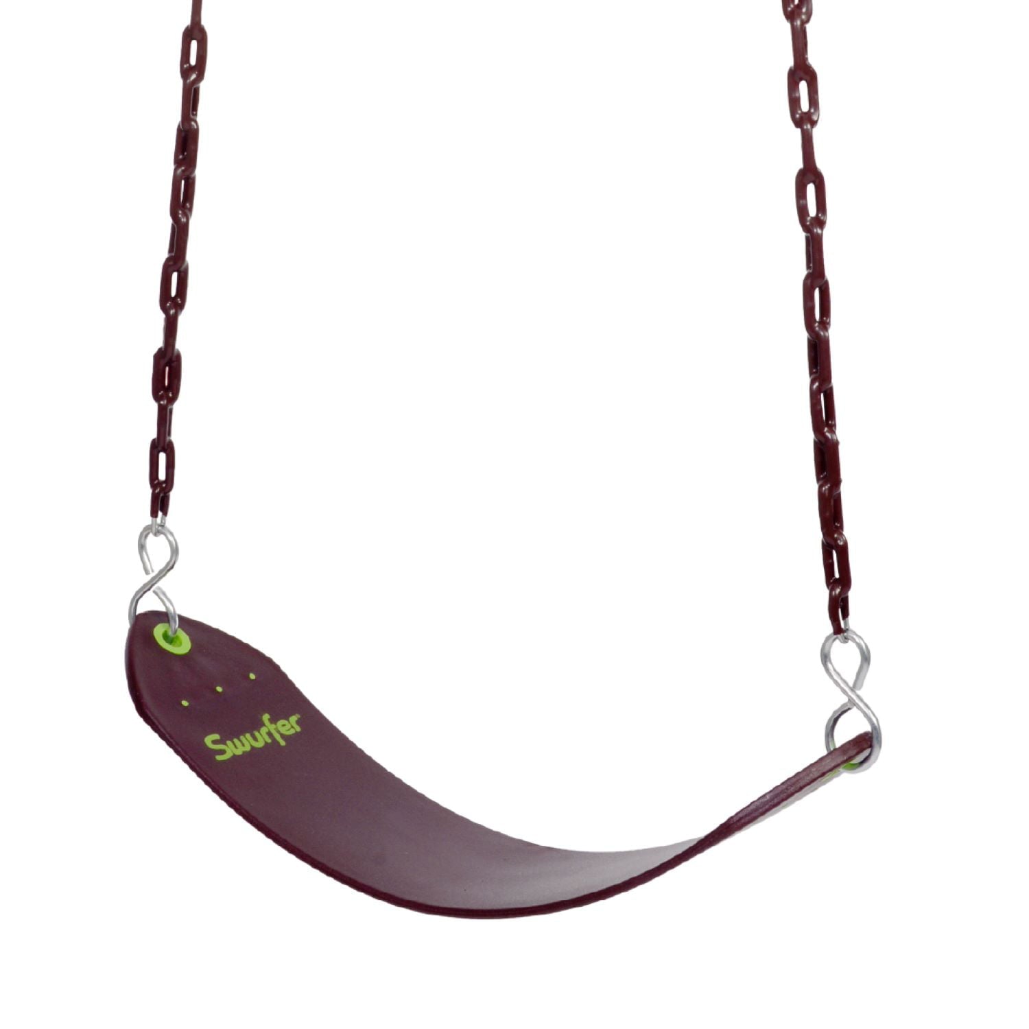 Swurfer Belt Swing with Pinch-Free Rubber Coated Metal Hanging Chains Holds 250 Pounds Ages 4 and Up