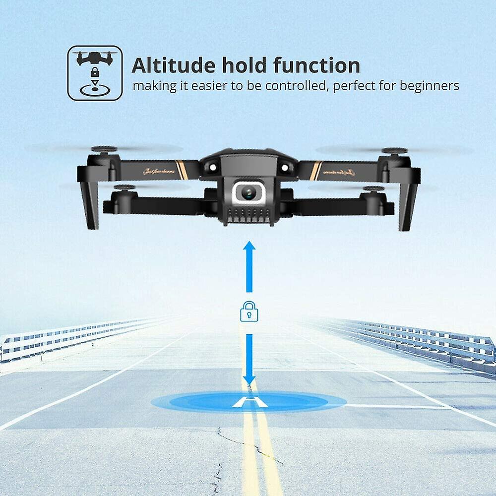 1080p Hd Camera， Foldable Quad Axis， Drone With Live Fpv Video， Trajectory Flight， App Control， Altitude Hold， One Button Return (2 Batteries)