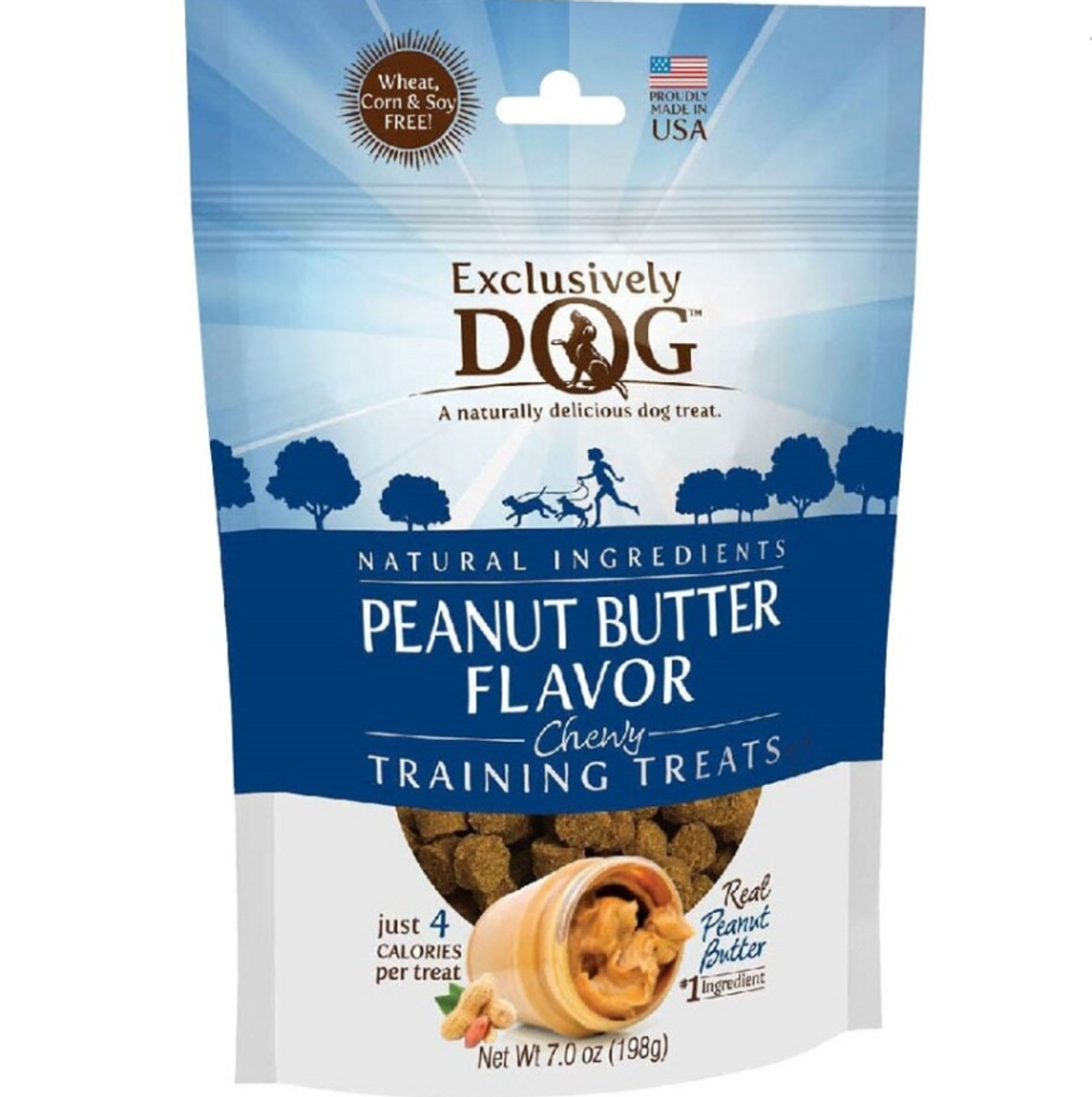 Exclusively Dog Peanut Butter Training Treats， 7oz