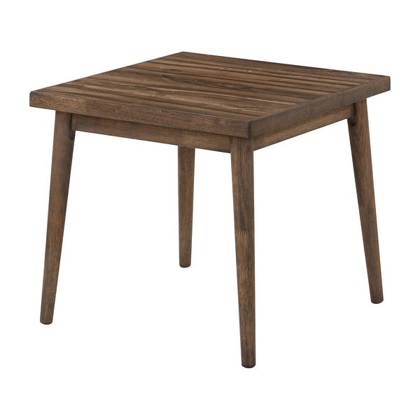 Furniture of America Abi Mid-Century Walnut Solid Wood 24-inch Side Table