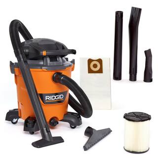 RIDGID 12 Gallon 6.0 Peak HP NXT WetDry Shop Vacuum with Detachable Blower Filter Dust Bag Locking Hose and Accessories HD1280