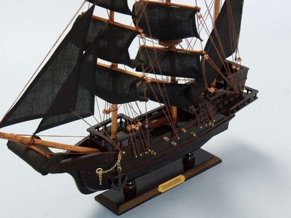 Handcrafted Model Ships QA20 Wooden Blackbeard's Q...