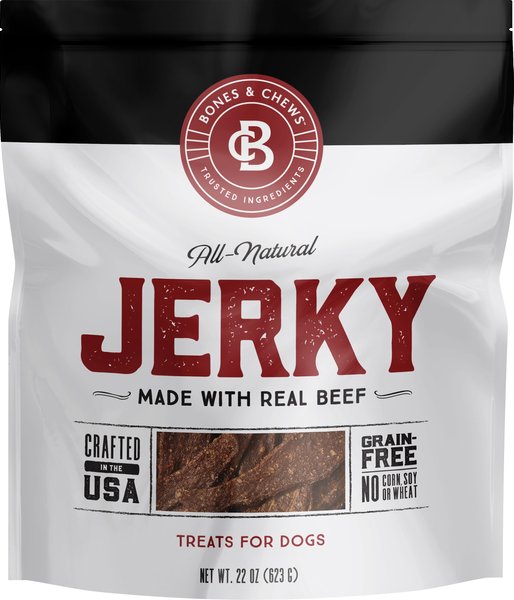 Bones and Chews All Natural Grain-Free Jerky Made with Real Beef Dog Treats