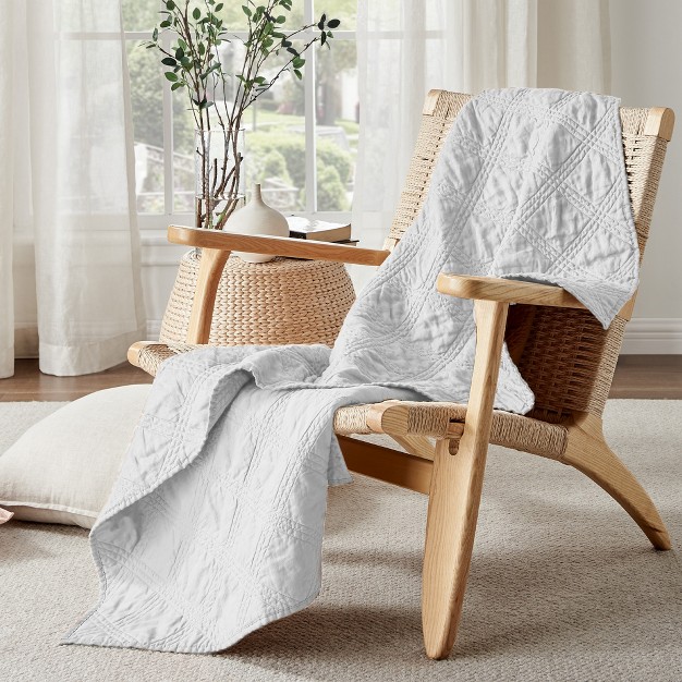 Linen Front cotton Back Quilted Throw Levtex Home