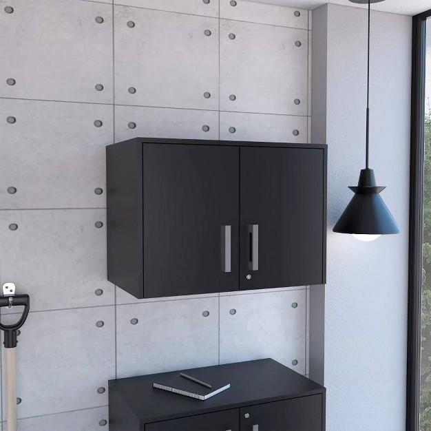 Yamagata Office Wall Cabinet Black Boahaus