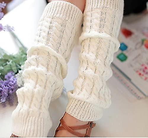 1 Pair Knit Winter Thermal Warm Leg Warmers-long Socks Boot Cuffs Topper Legging