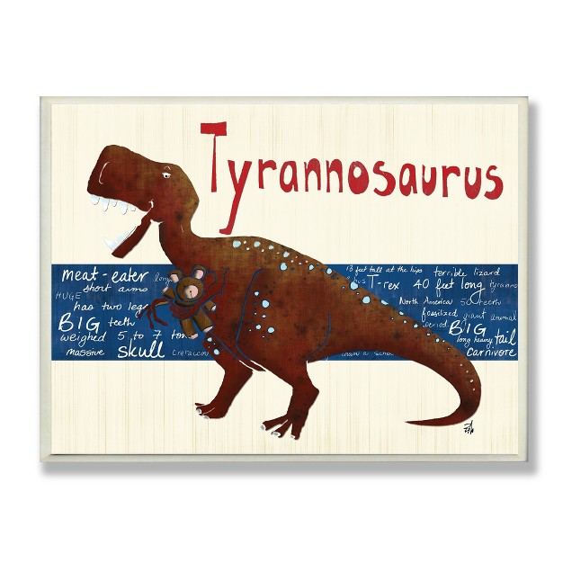 Tyrannosaurus Dinosaur Kids x27 Wall Plaque Art 10 quot x15 quot x0 5 quot Stupell Industries