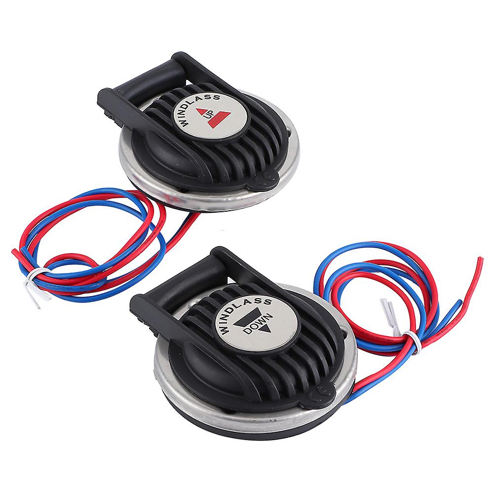 Pair Marine Anchor Windlass Foot Switch Deck Compact Boat Winch Up/down Stainless Steel