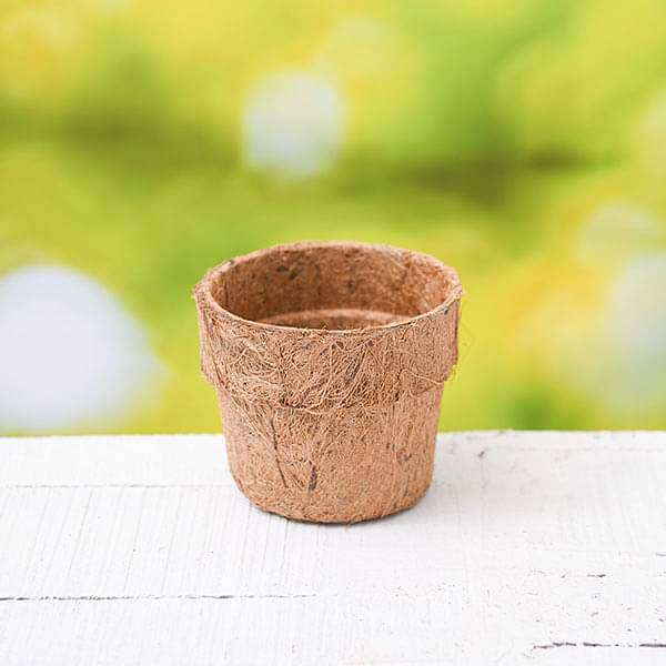 4.3 inch (11 cm) Coco Round Pot (Brown) (set of 6)