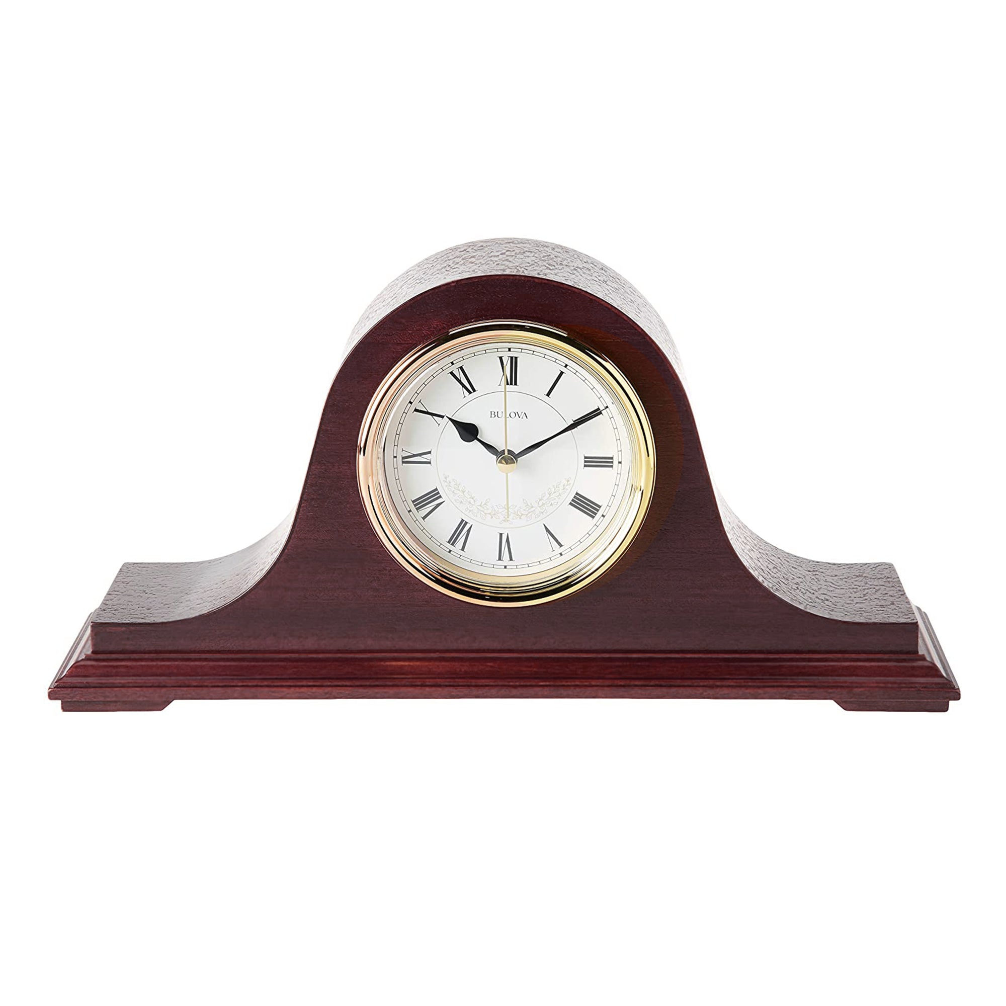 Bulova Clocks B1929 Annette II Wooden Westminster Chiming Mantel Clock, Walnut