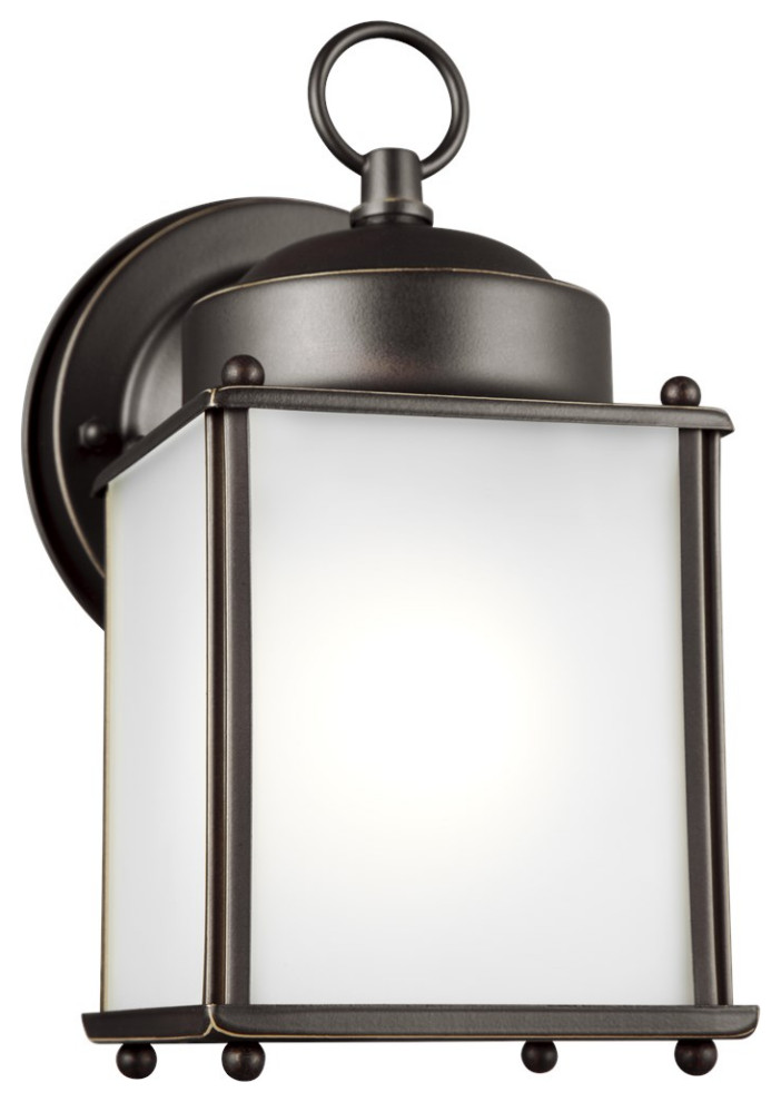 Sea Gull New Castle 1 Light Outdoor Wall Lantern 8592001EN3 71  Antique Bronze   Transitional   Outdoor Wall Lights And Sconces   by Lighting Front  Houzz