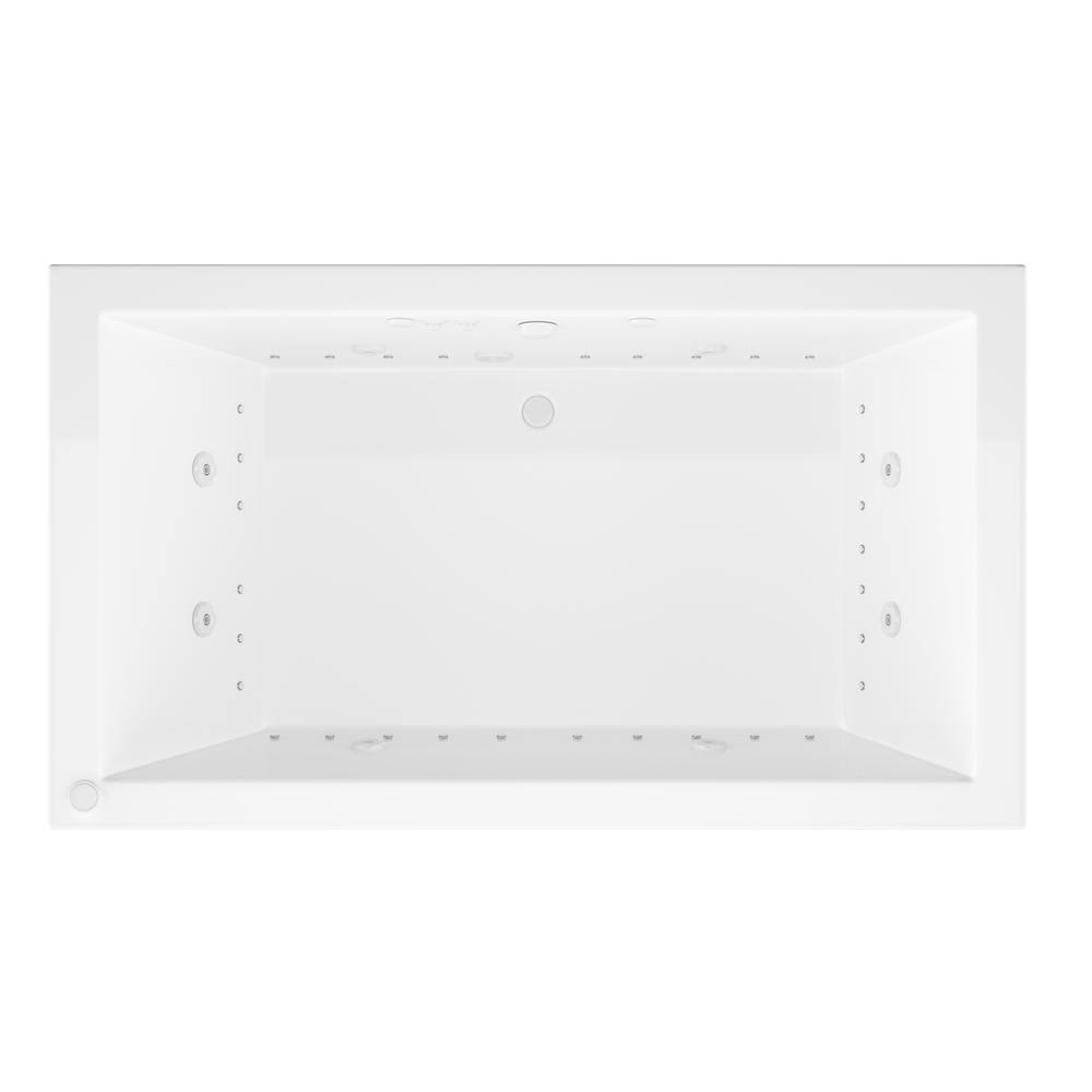 Universal Tubs Sapphire 6 ft. Rectangular Drop-in Whirlpool and Air Bath Tub in White HD4272VNCDL