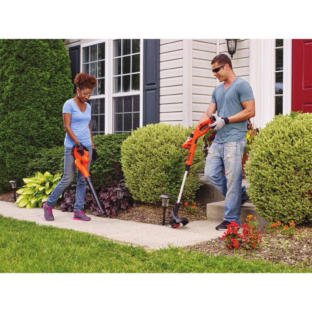 BLACKDECKER 20V MAX Cordless Battery Powered String Trimmer and Leaf Blower Combo Kit with 3 Spools and