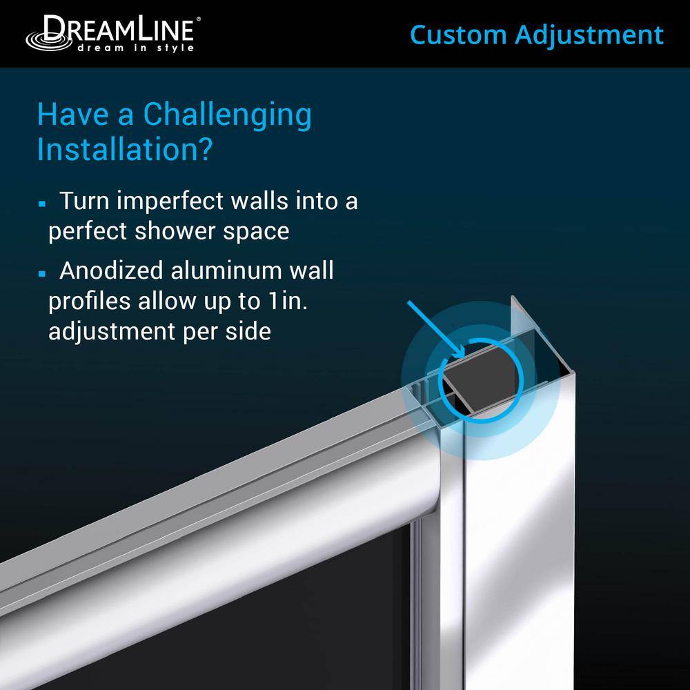 DreamLine Prime 38 in. x 74-34 in. Semi-Frameless Corner Sliding Shower Enclosure in Brushed Nickel with White Base Kit DL-6703-04CL